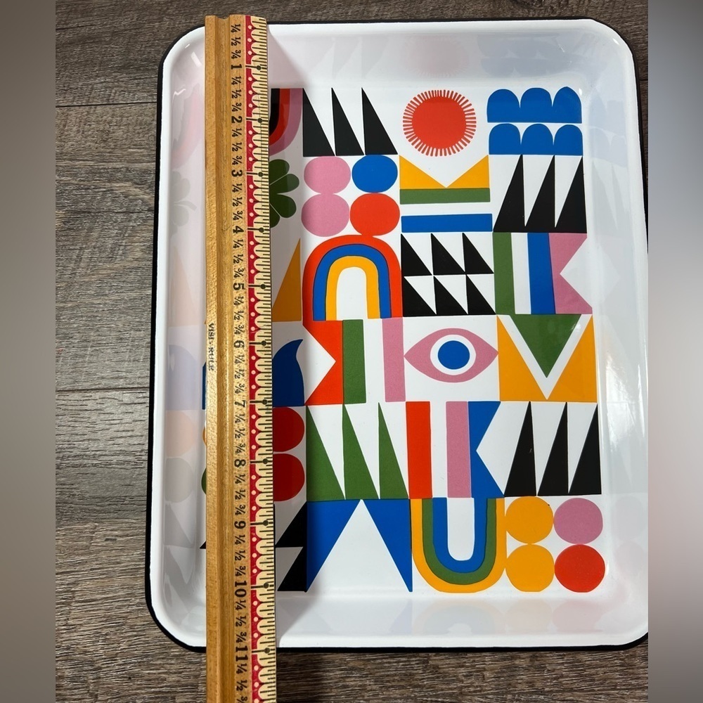 Lisa Congdon enamelware set Tray cups Brand New Crow Canyon art limited edition - Picture 8 of 11